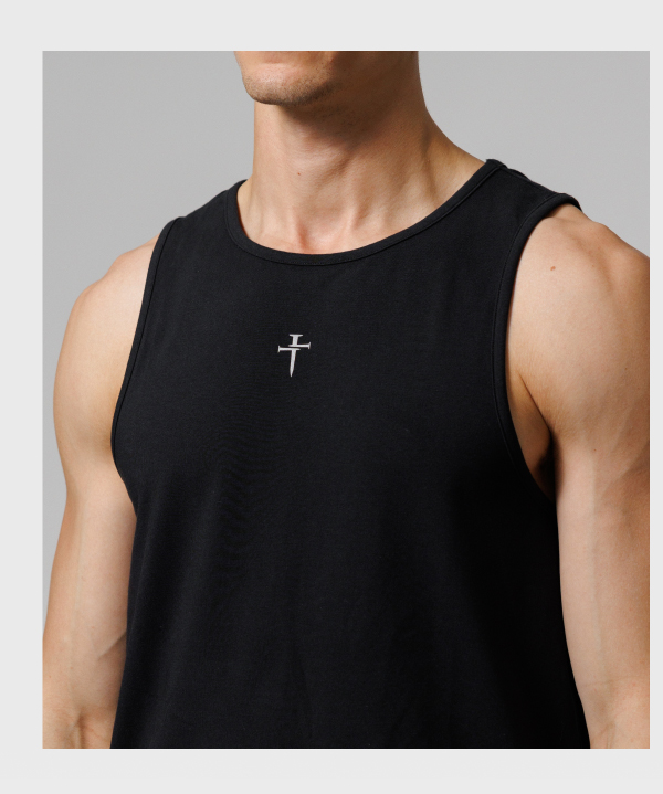 pro-tech cotton tank - black
