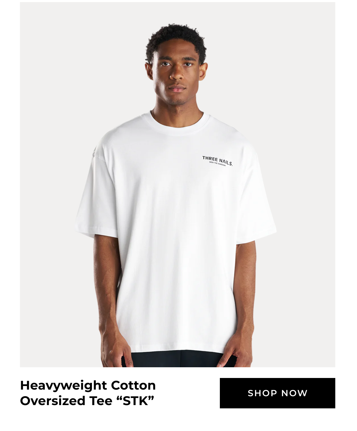 Heavyweight Cotton Oversized Tee "STK"