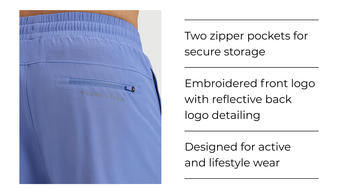 Two zipper pockets for secure storage Embroidered front logo with reflective back logo detailing Designed for active and lifestyle wear