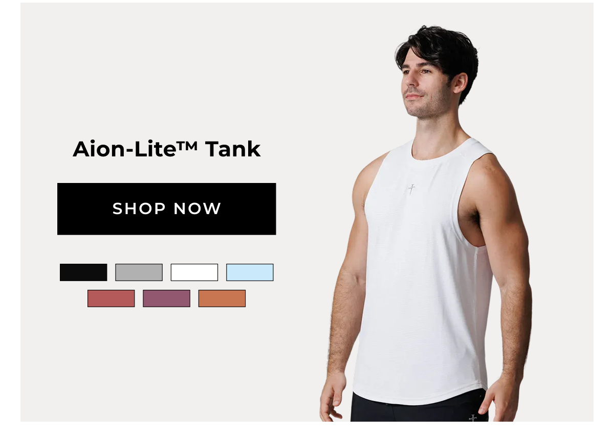 Aion-Lite™ Tank SHOP NOW Black, white, grey marl, sky blue, desert sun, red rock, merlot