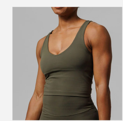 longline sports bra dark pine