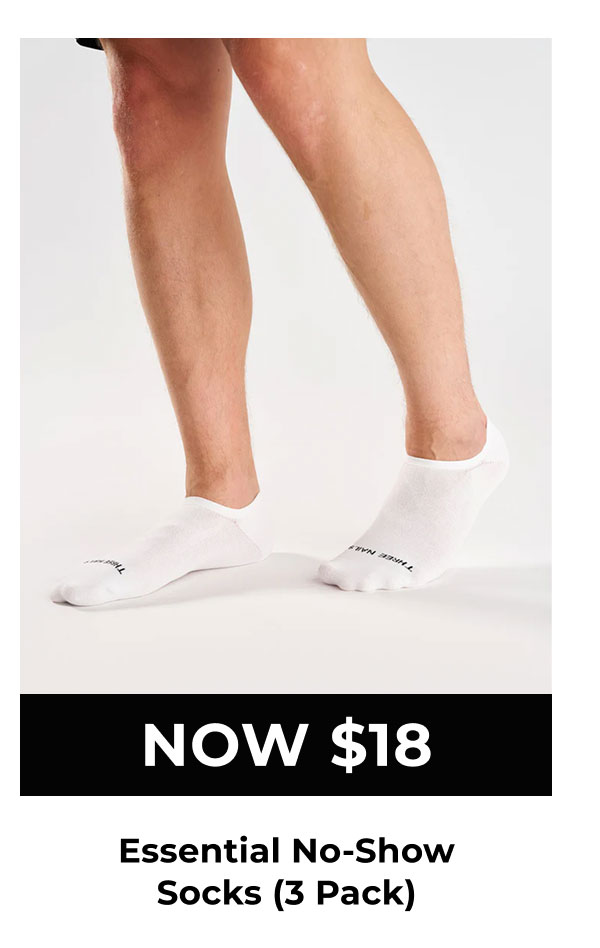 Now $18 | Essential No-Show Socks (3 Pack)