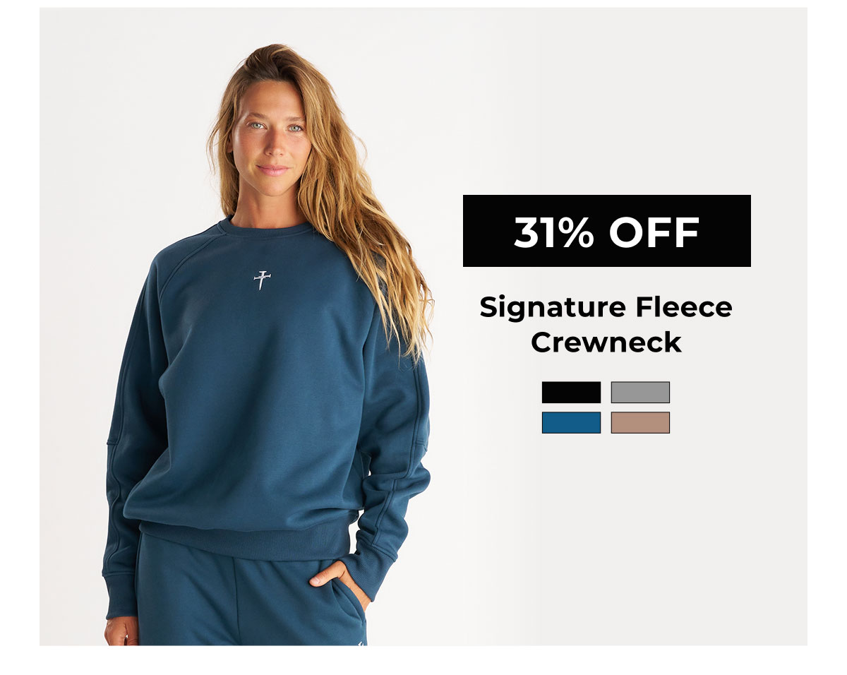 31% OFF | Signature Fleece Crewneck