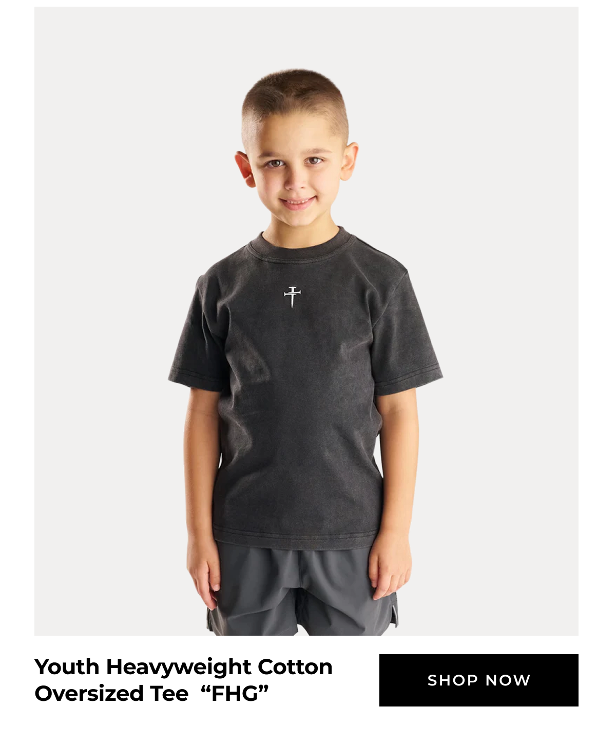 Youth Heavyweight Cotton Oversized Tee "FHC"