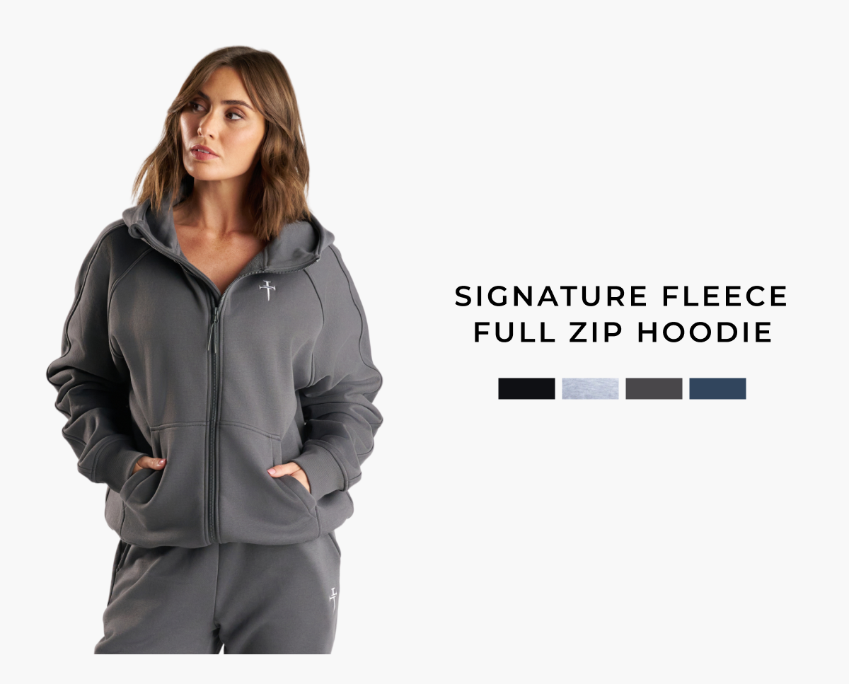 signature fleece full zip hoodie