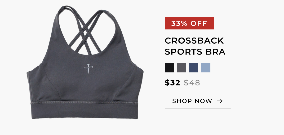 Crossback Sports Bra - Space Grey
