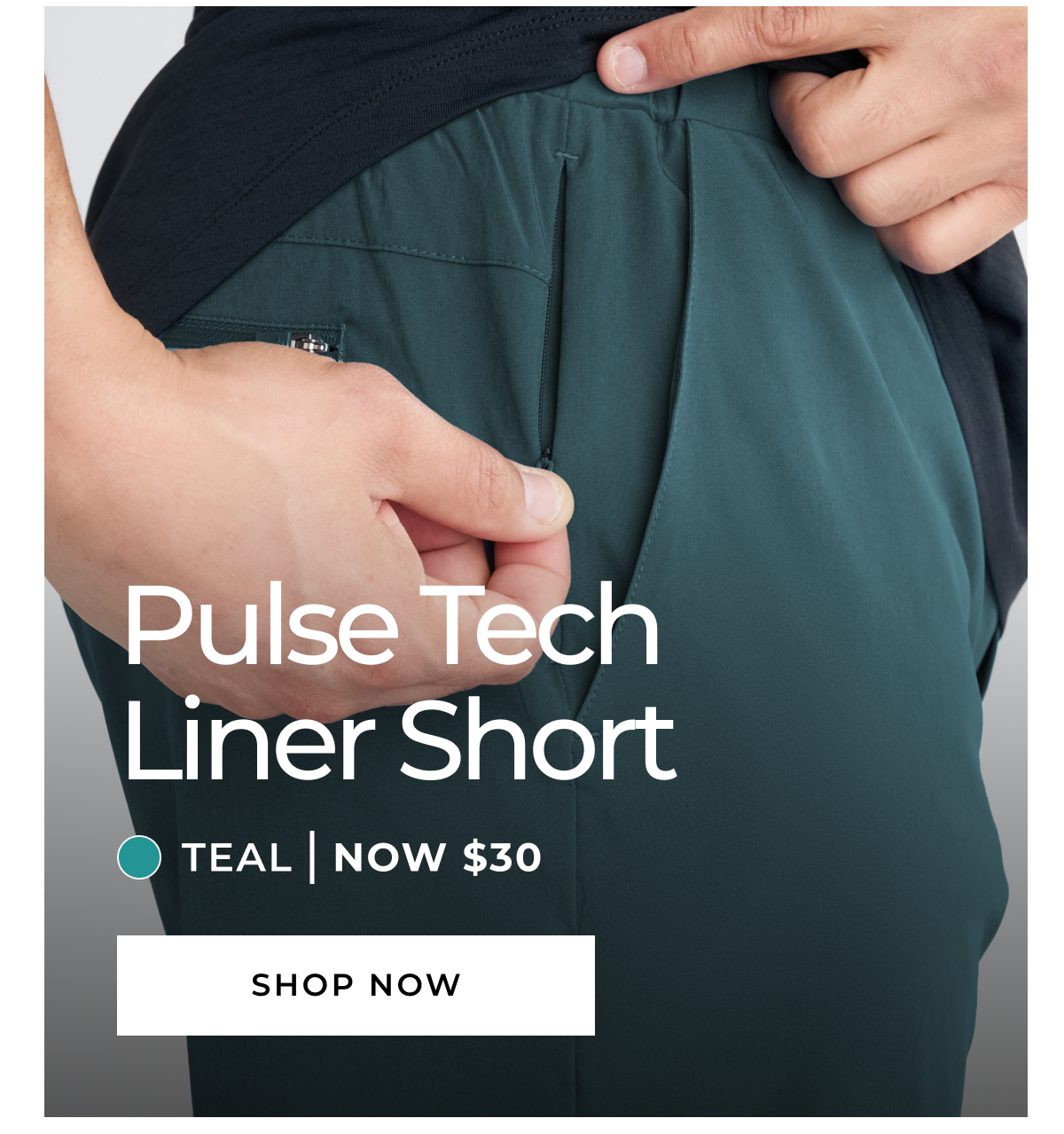 Pulse Tech Liner Short TEAL NOW $30 SHOP NOW