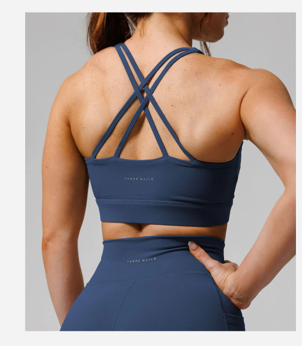 mdinight navy crossback sports bra