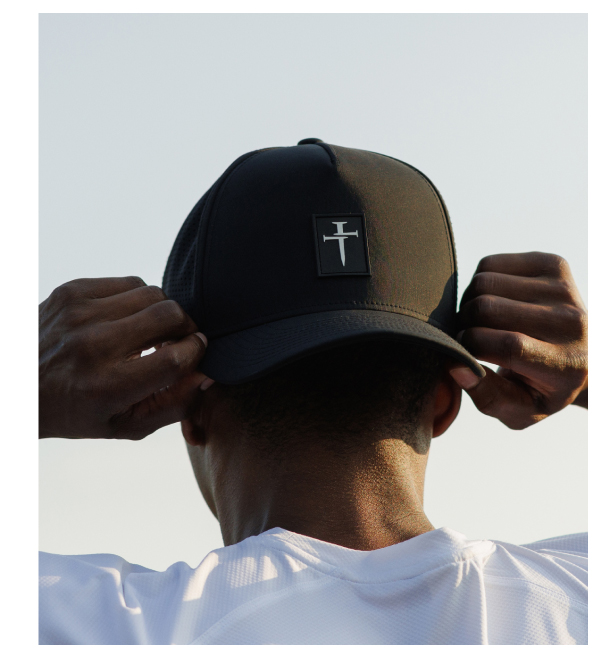 perforated hat - black