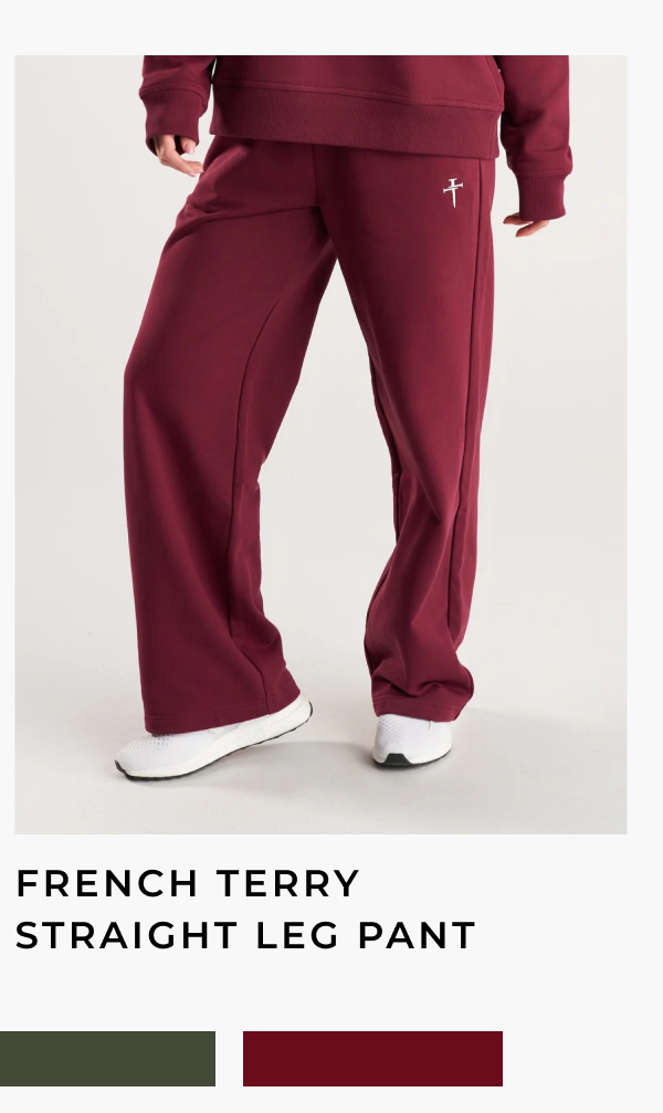 Women's French Terry Straight Leg Pant