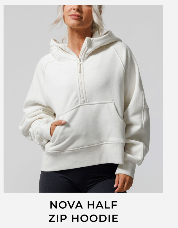 nova half zip hoodie