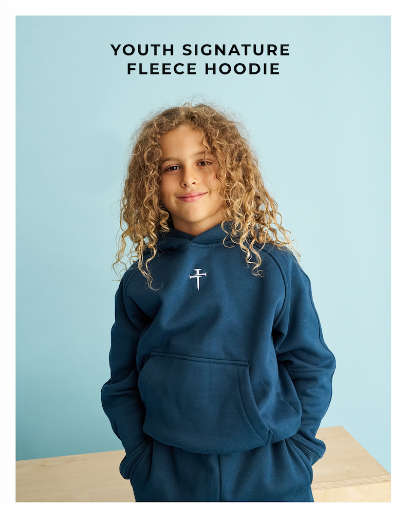 youth signature fleece hoodie
