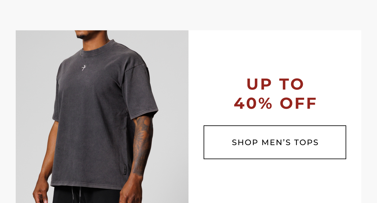up to 40% off. Shop men's tops