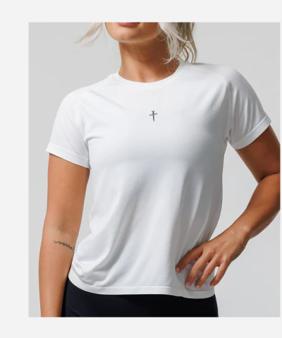 women's seamless tee white