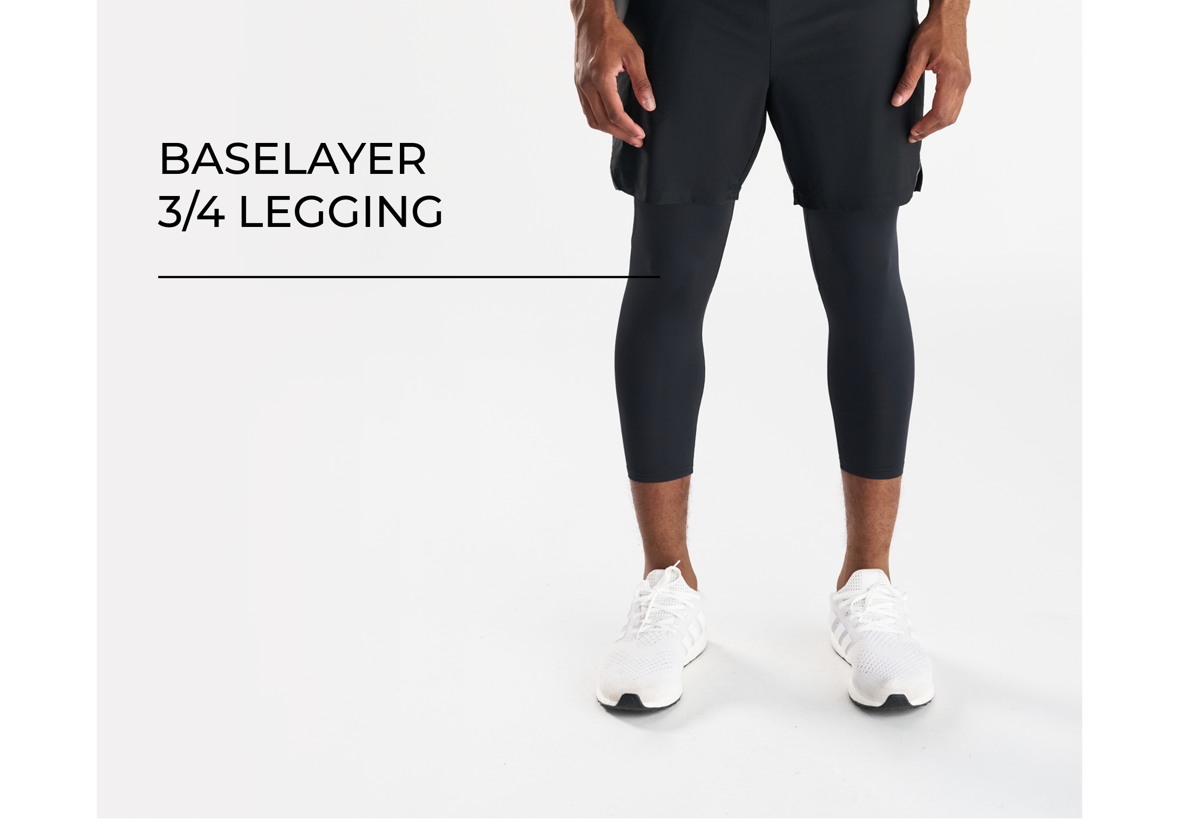 Baselayer 3/4 Length Legging Black