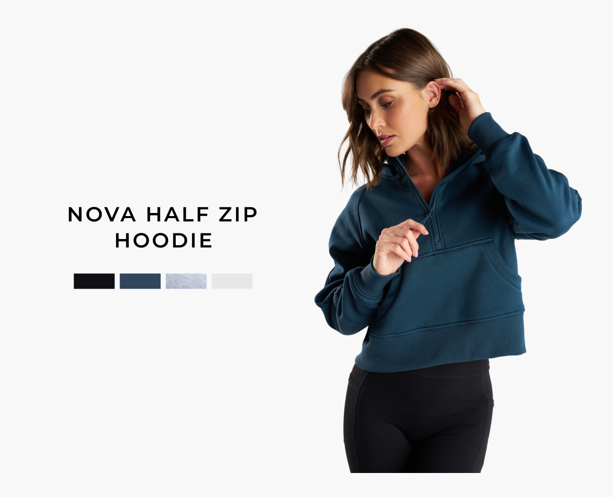 nova half zip hoodie