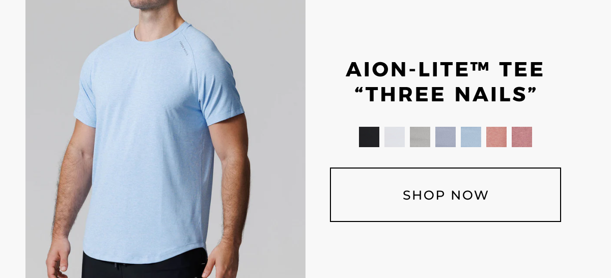Aion-Lite™ Tee "Three Nails" - Sky Blue Marl