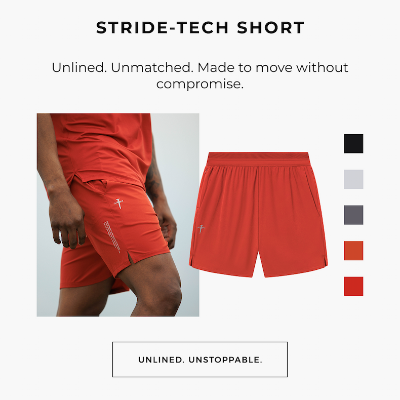 stride-tech short unlined. unmatched. made to move without compromise. unlined. unstoppable.