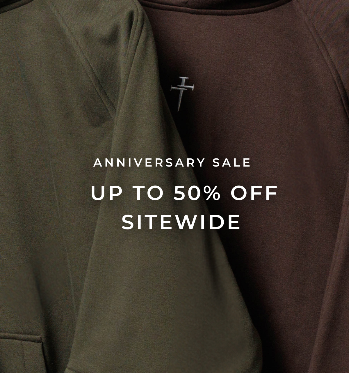 anniversary sale. up to 50% off sitewide