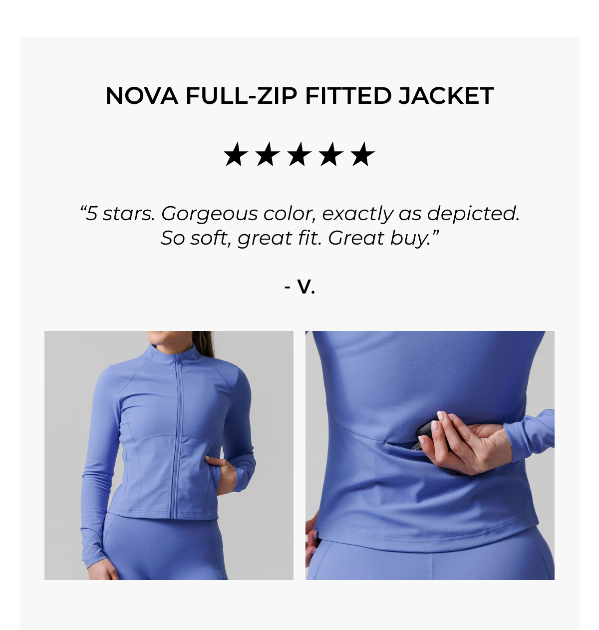 NOVA FULL-ZIP FITTED JACKET  