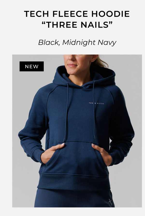 tech fleece hoodie three nails black, midnight navy
