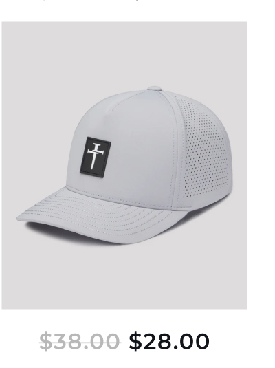 perforated hat grey