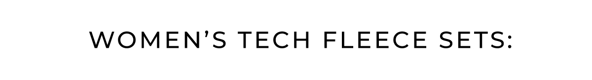 women's tech fleece sets