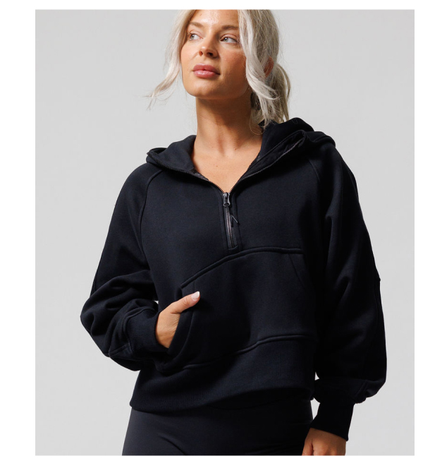 Nova Half Zip Hoodie cream