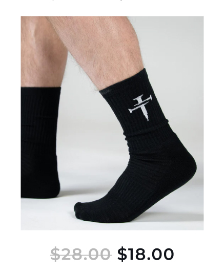 performance crew socks black