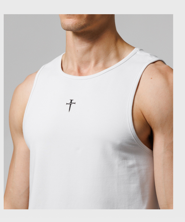 pro-tech cotton tank - white