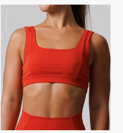 Nova Split-Strap Sports Bra - Red Rock