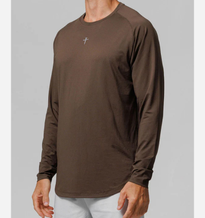 por tech long sleeve woodland brown