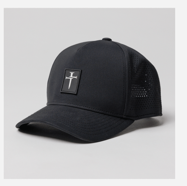 perforated hat black