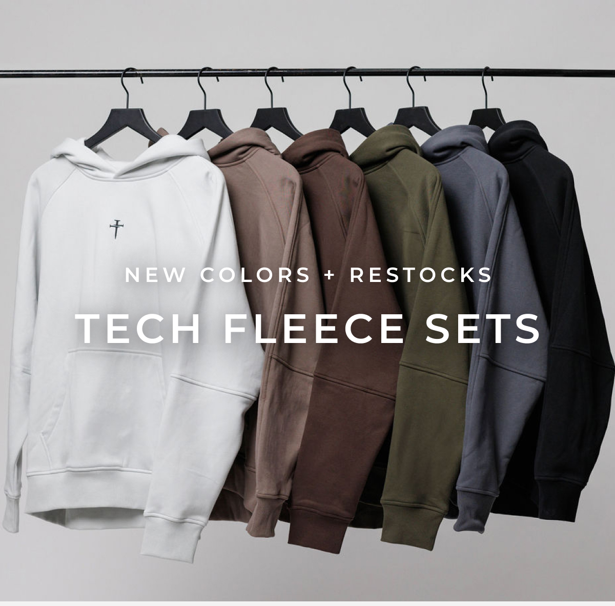 new colors + restocks. tech fleece sets