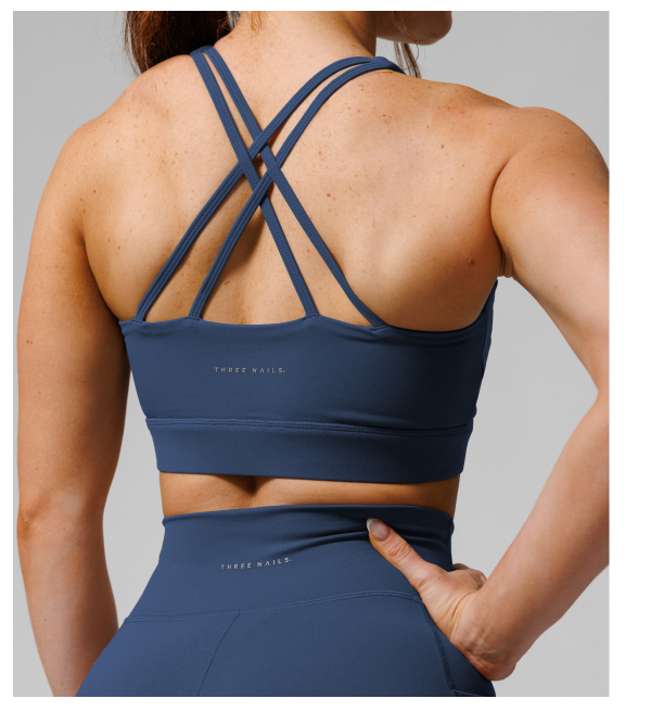 crossback sports bra midnight navy