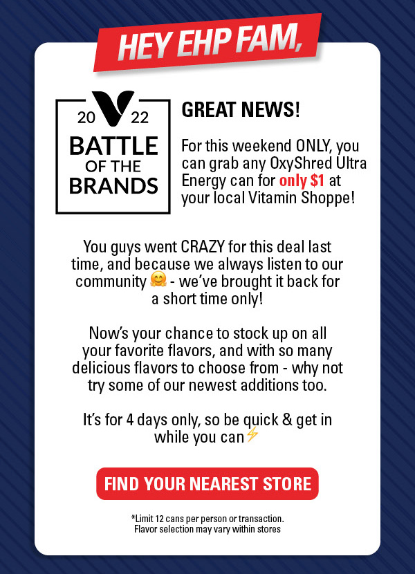 1 OxyShred is BACK at The Vitamin Shoppe! 😲 Blessed Protein