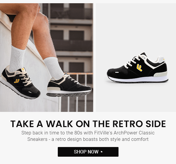 Go retro with FitVille ArchPower Classic Sneakers FitVille US