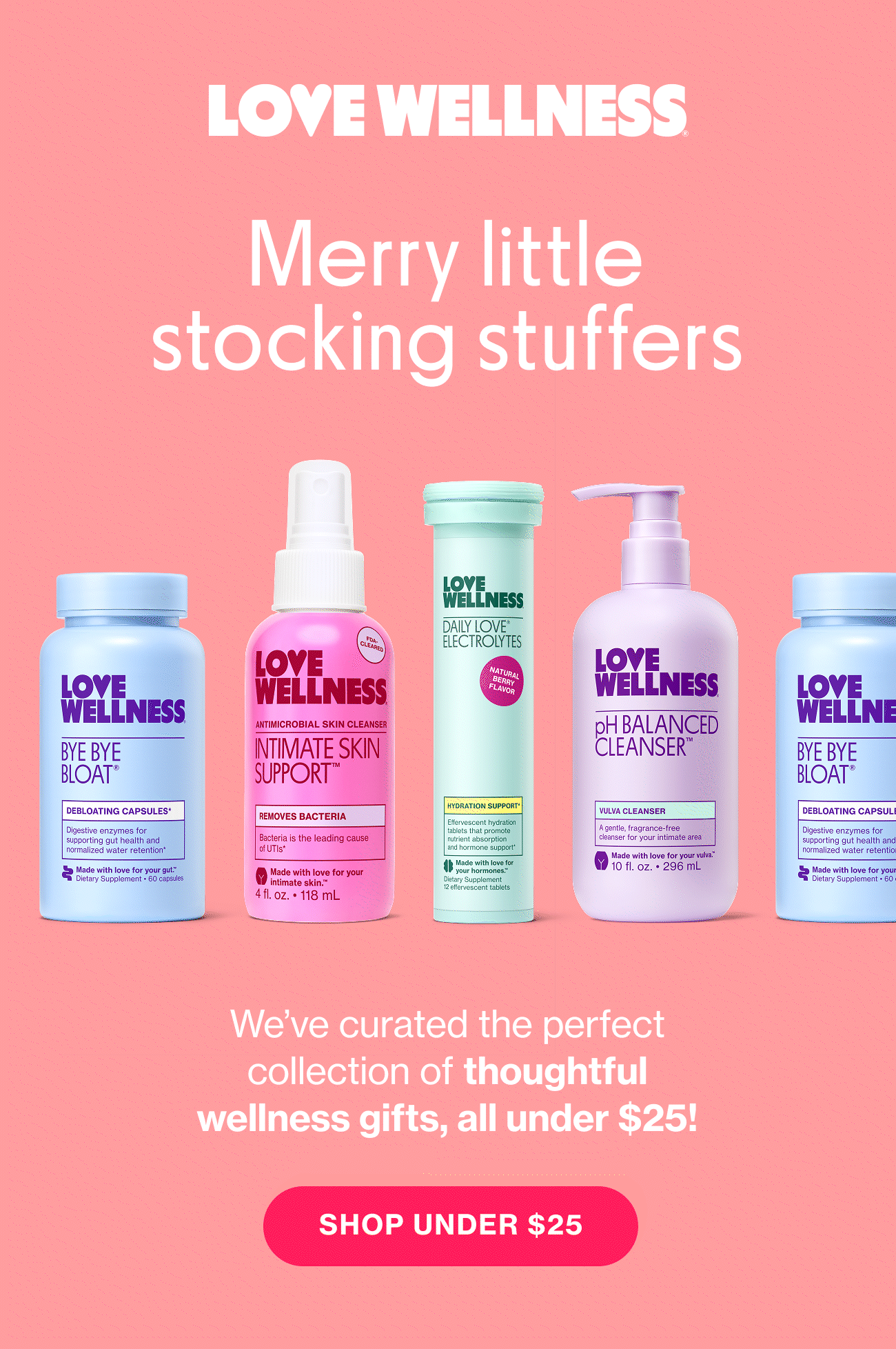 LOVE WELLNESS | Merry little stocking stuffers | WE've curated the perfect collection of thoughtful wellness gifts, all under $25! | SHOP UNDER $25