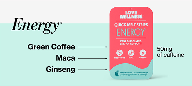Energy* | Green Coffee | Maca | Ginseng | 50 mg of caffeine