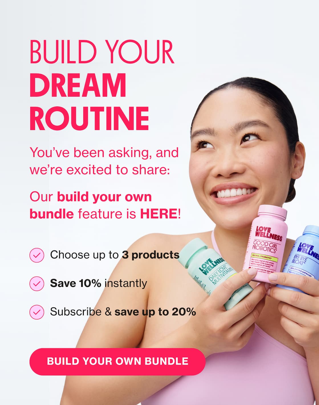 BUILD YOUR DREAM ROUTINE | You've been asking, and we're excited to share: Our build your own bundle feature is HERE! | BUILD YOUR OWN BUNDLE BUILD YOUR DREAM ROUTINE | You've been asking, and we're excited to share: Our build your own bundle feature is HERE! | BUILD YOUR OWN BUNDLE