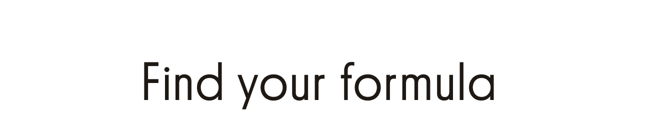 Find your formula