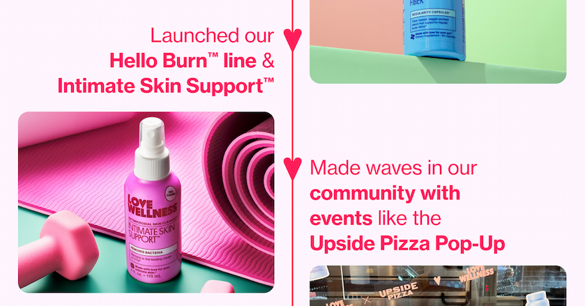 Launched our Hello Burn line & Intimate Skin Support | Made waves in our community with events like the Upside Pizza Pop-Up