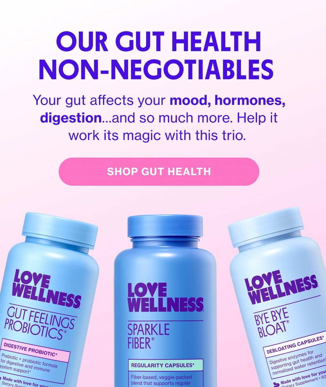 OUR GUT HEALTH NON-NEGOTIABLES | SHOP GUT HEALTH