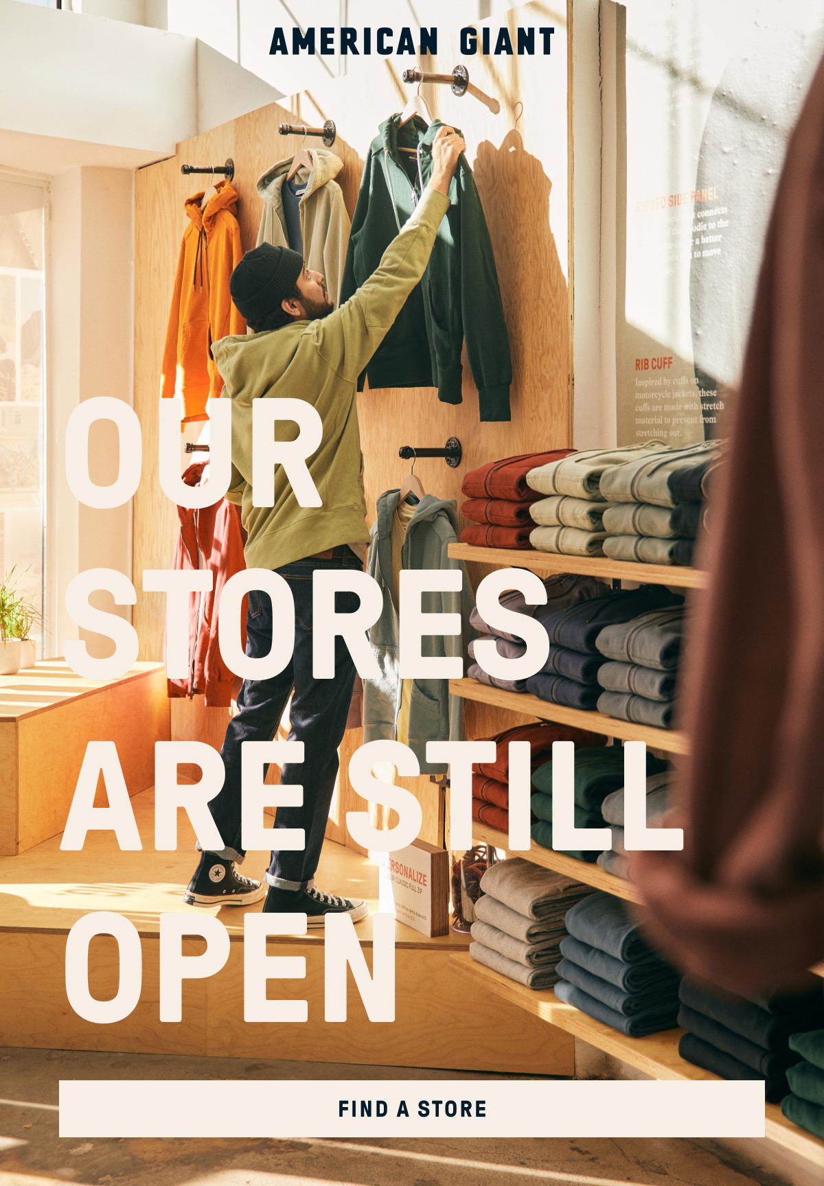 Our Stores Are Still Open American Giant
