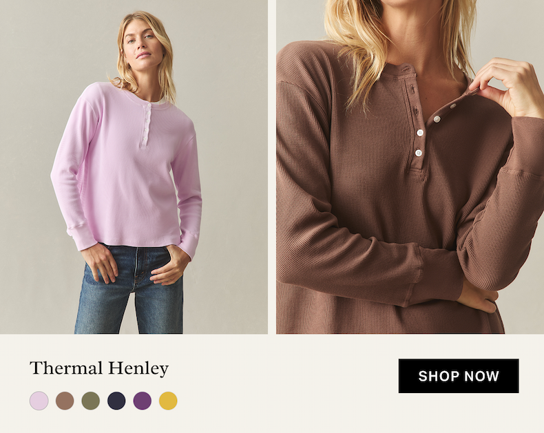 Womens Thermal Henley