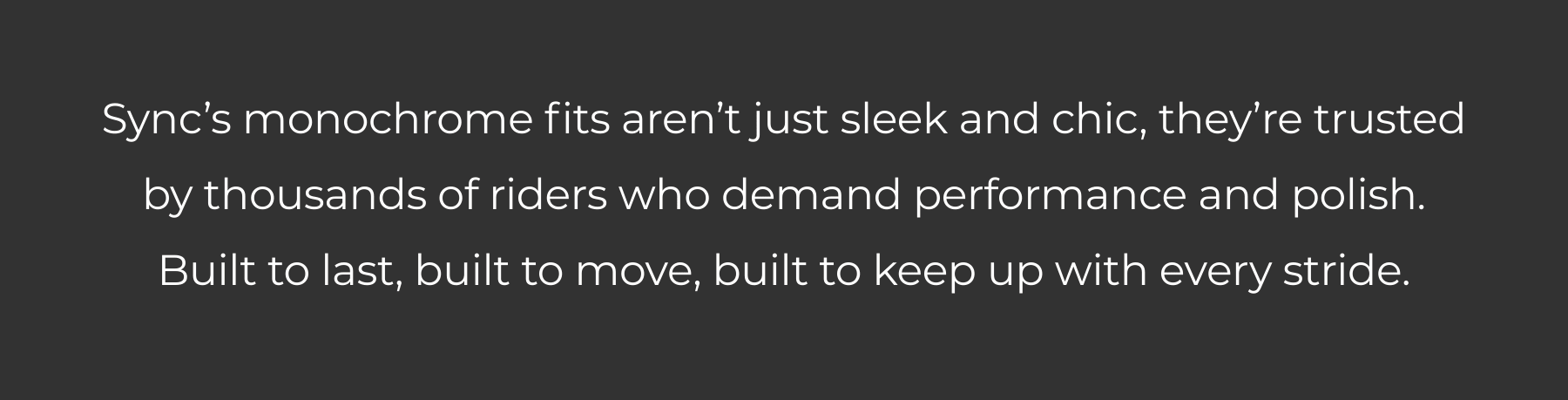 Sync's Monochrome Fits Aren't Just Sleek And Chic