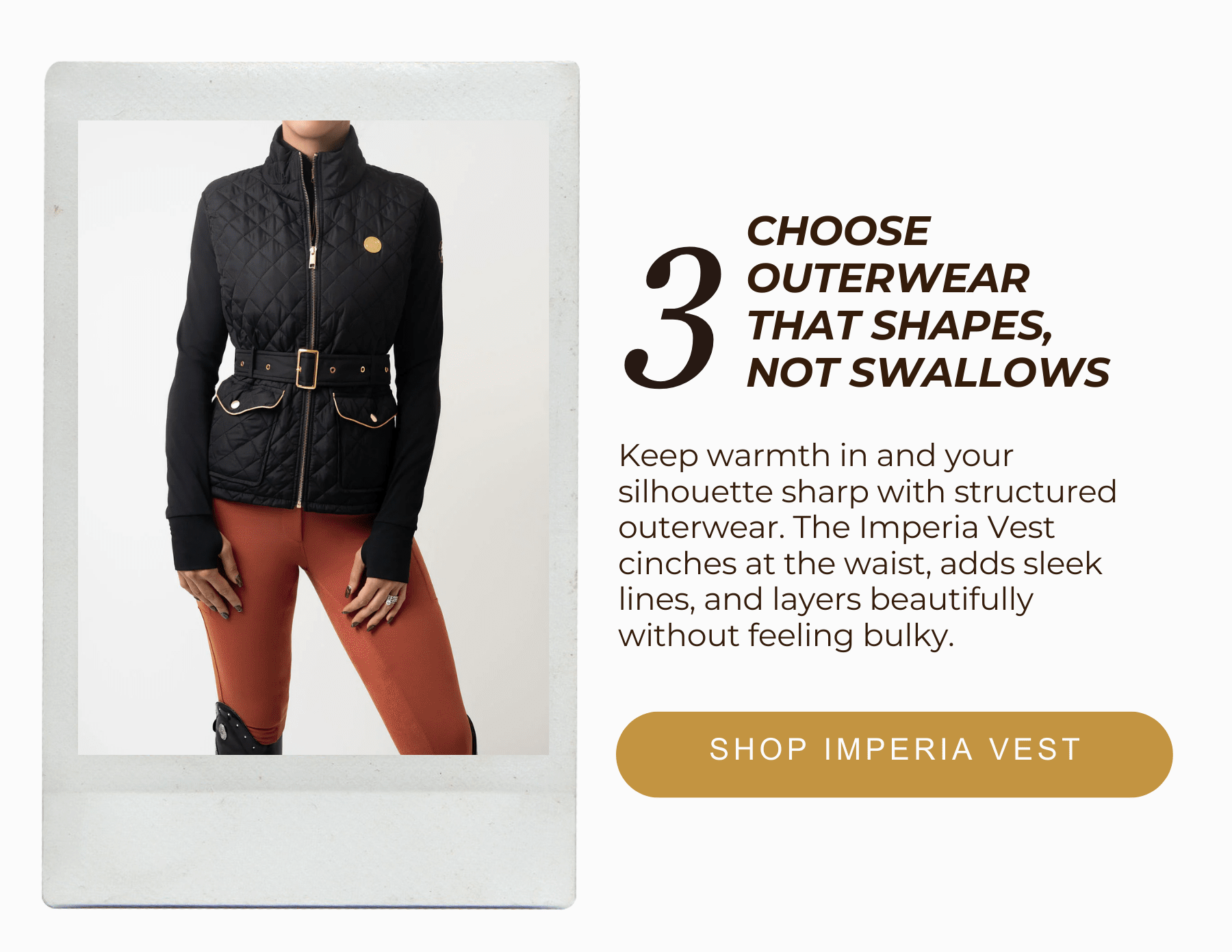 3. Choose Outerwear That Shapes, Not Swallows