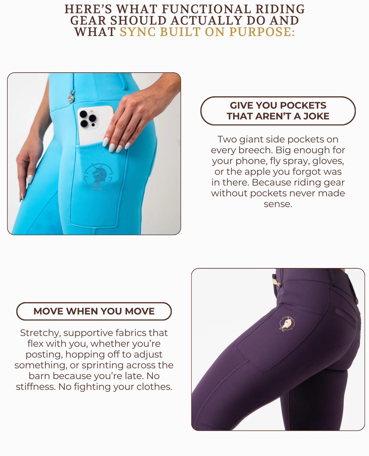 Gives you pockets that aren't a joke