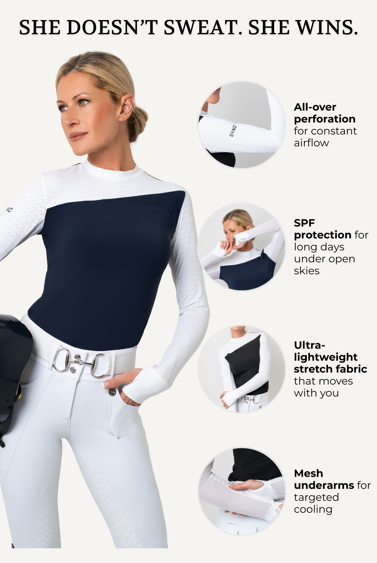 She Doesn't Sweat. She Wins.