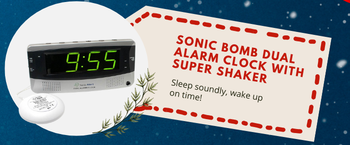 Sonic Bomb Dual Alarm Clock With Super Shaker - Sleep soundly, wake up on time!
